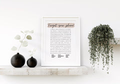 Fun Bathroom Art- Word Search Print