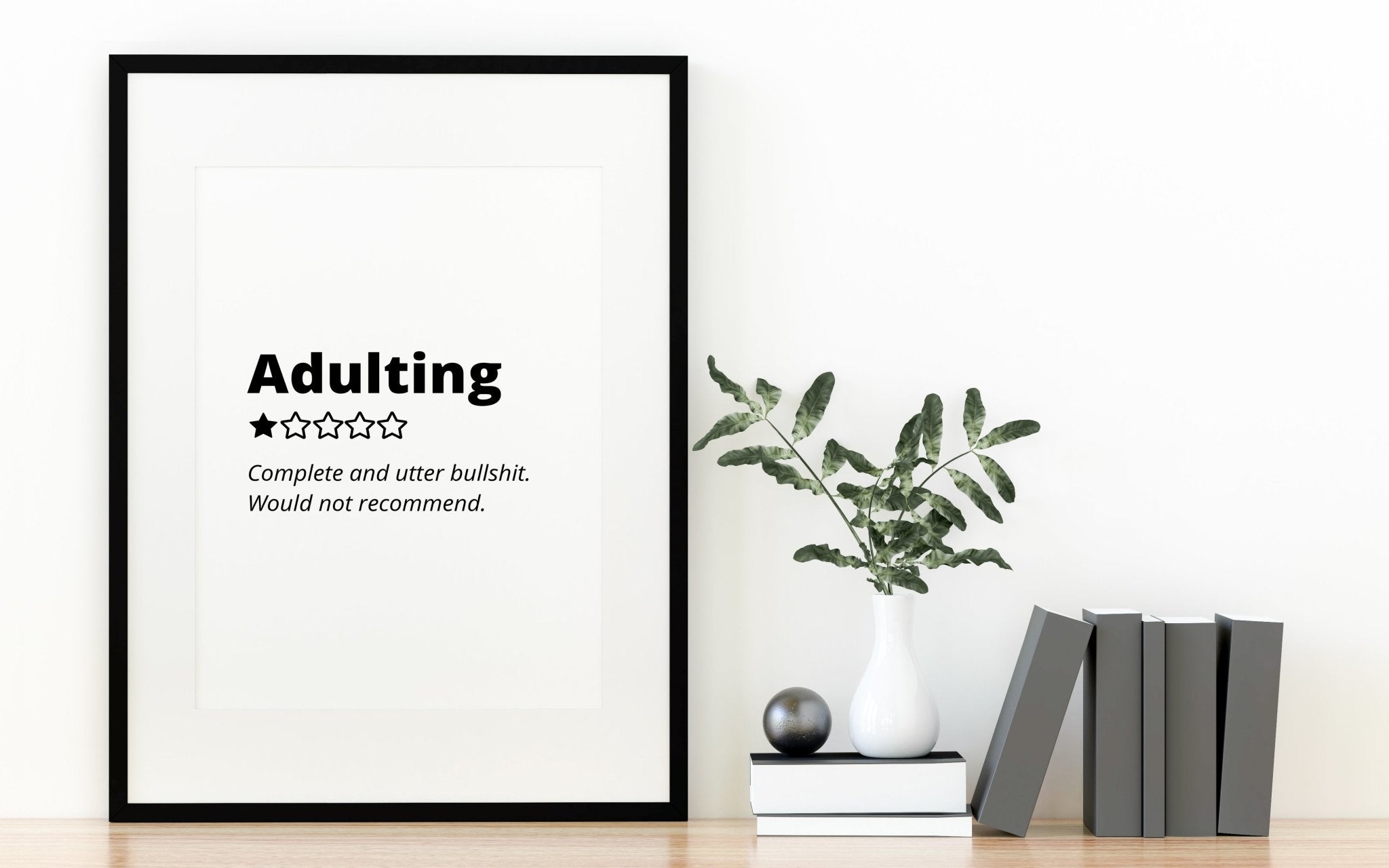 Funny Adulting Review Print