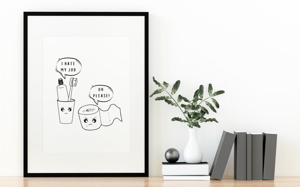 Funny Toilet Roll Print | Unique Wall Art from Moonshine Prints