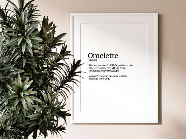 Gavin & Stacey- Omelette Definition Print