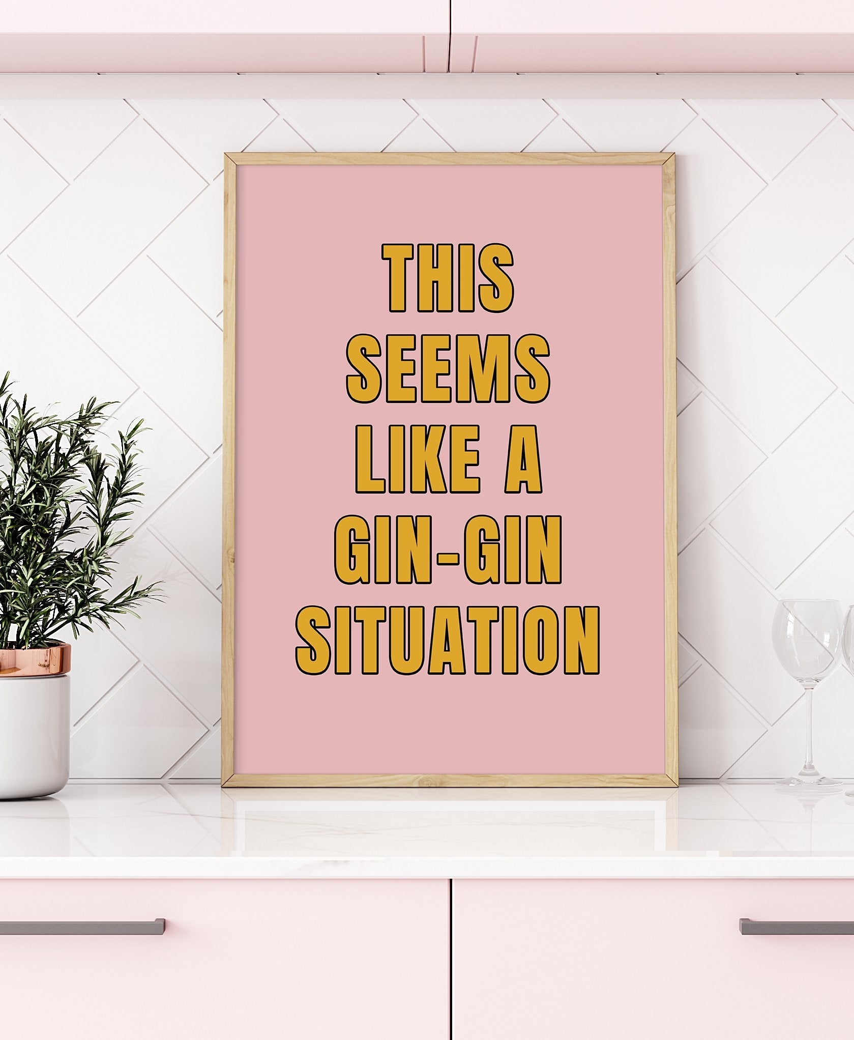 Gin Quote Kitchen Print