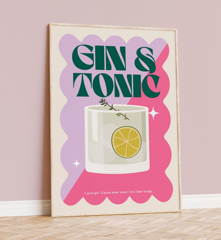 Gin & Tonic Cocktail Print