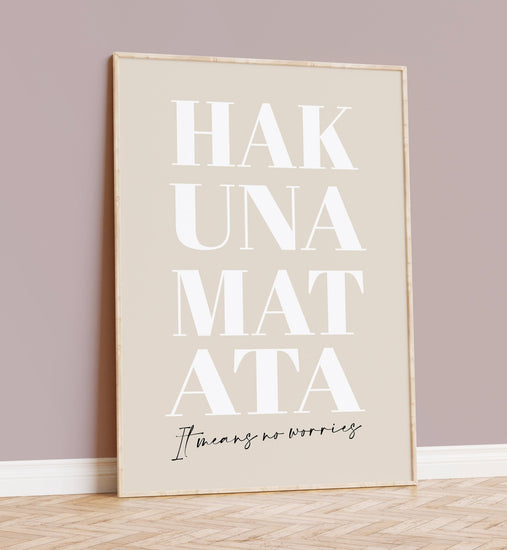 Hakuna Matata Nursery Print