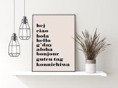 Hello Languages Print