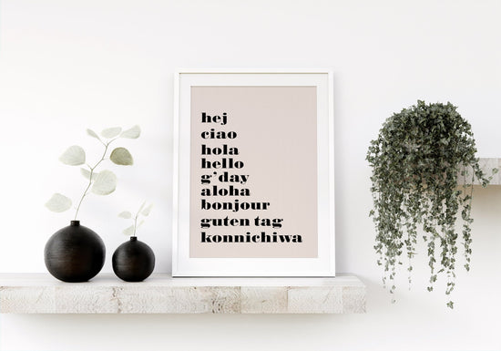 Hello Languages Print