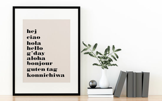 Hello Languages Print