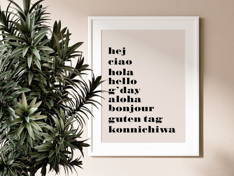 Hello Languages Print