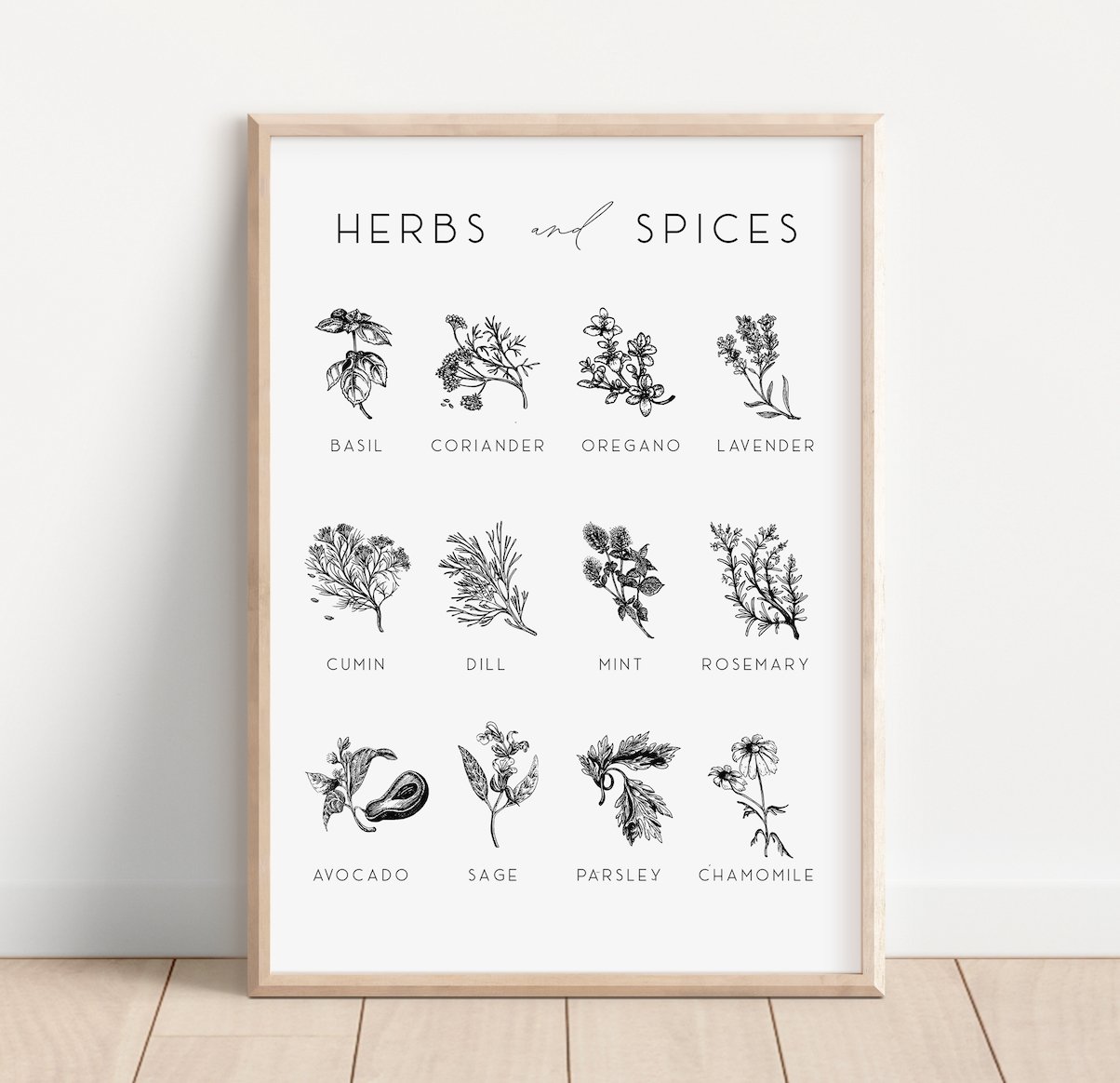 Herbs & Spices Kitchen Print
