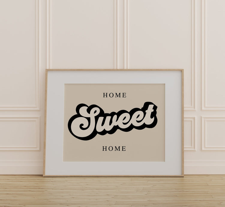 Home Sweet Home Retro Kitchen Print