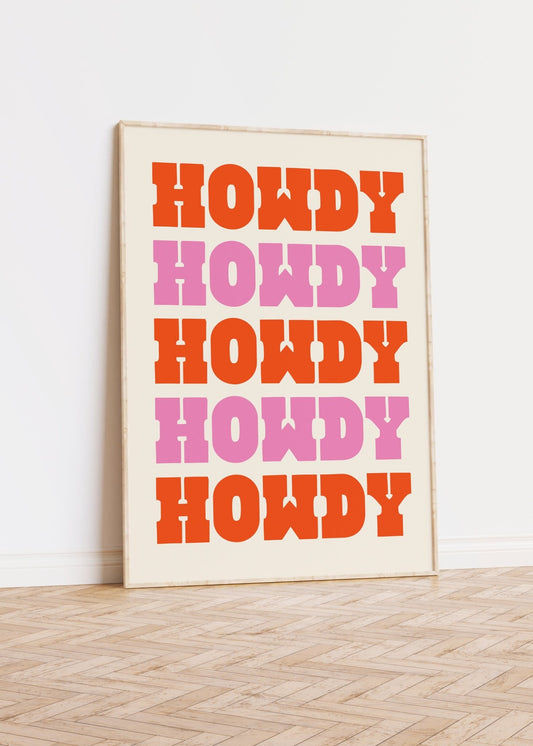 Howdy Cowgirl Print