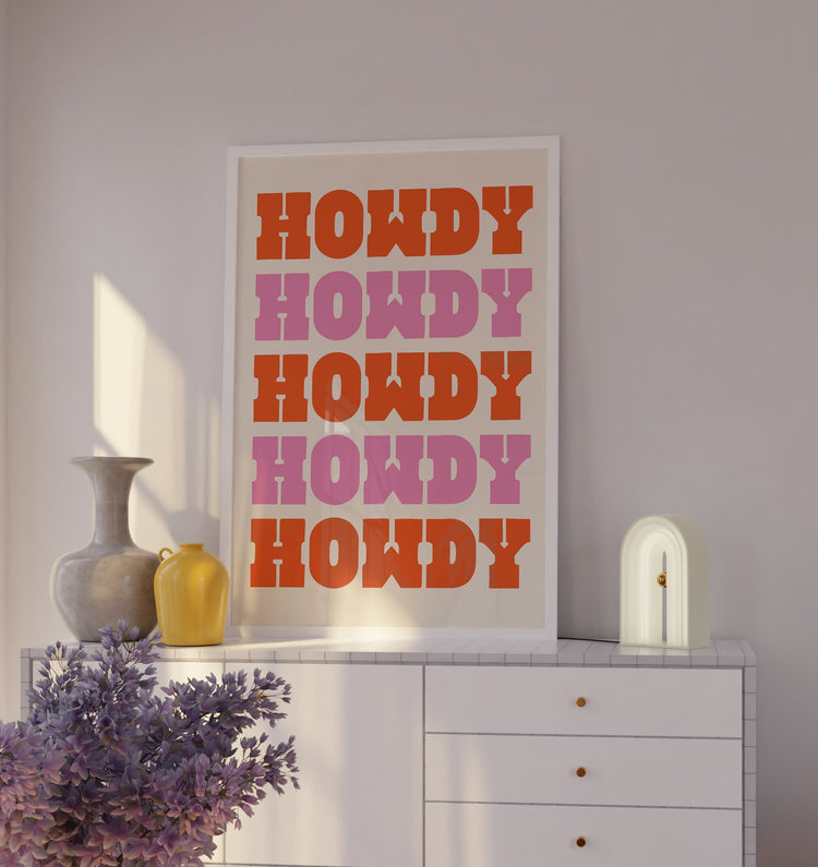 Howdy Cowgirl Print