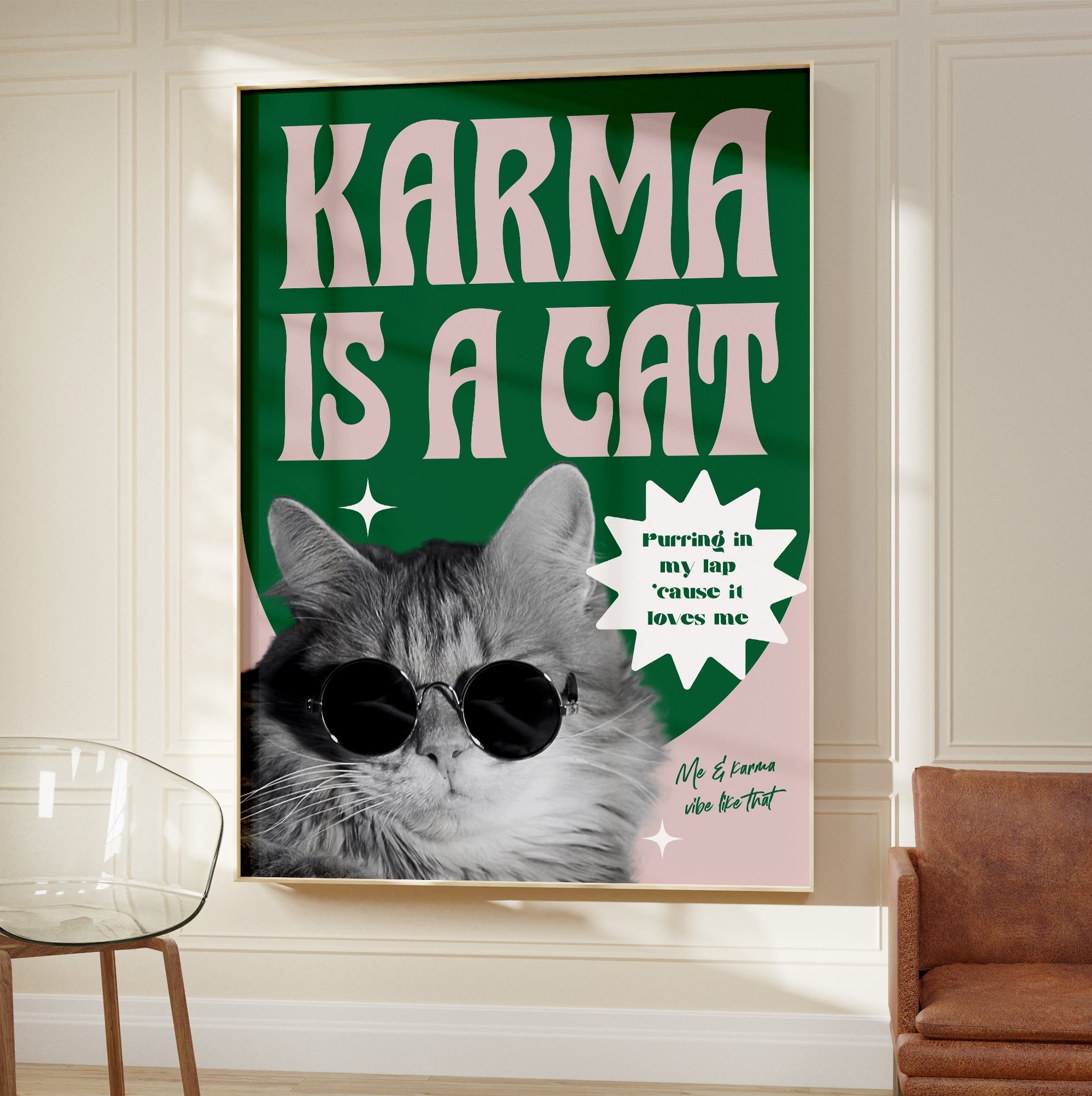 Karma is a Cat Taylor Swift Art Canvas Wall Decor – ThornBird&Co