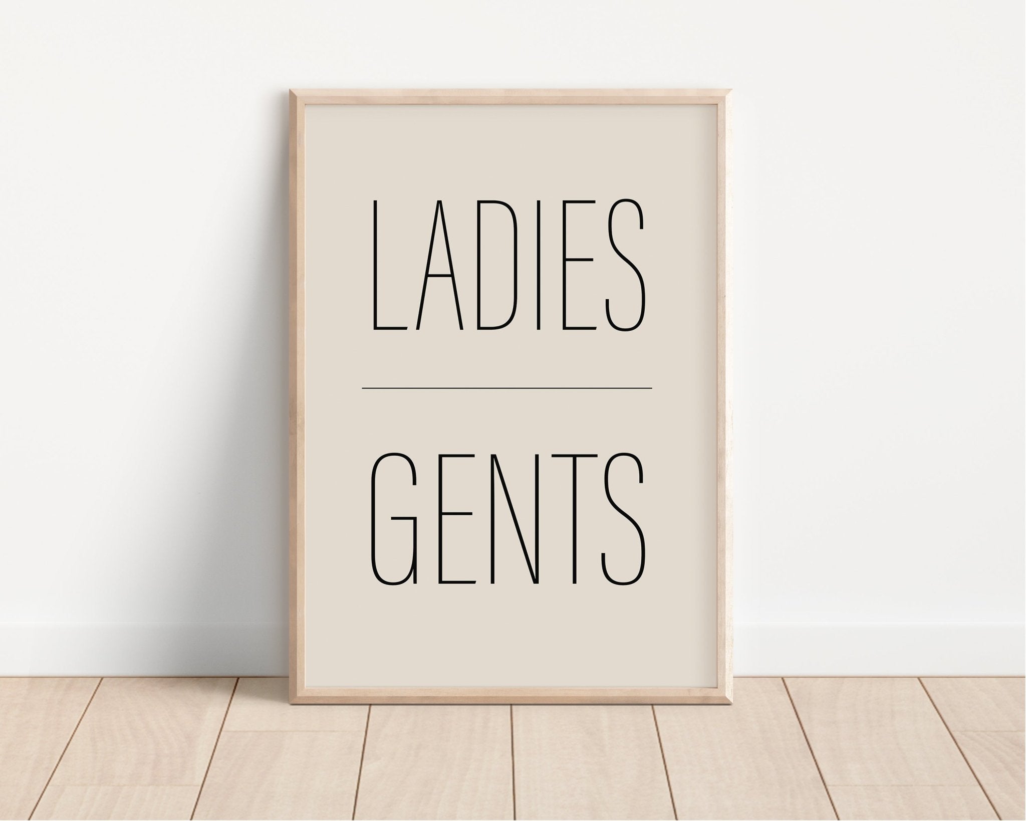 Ladies Gents Bathroom Print