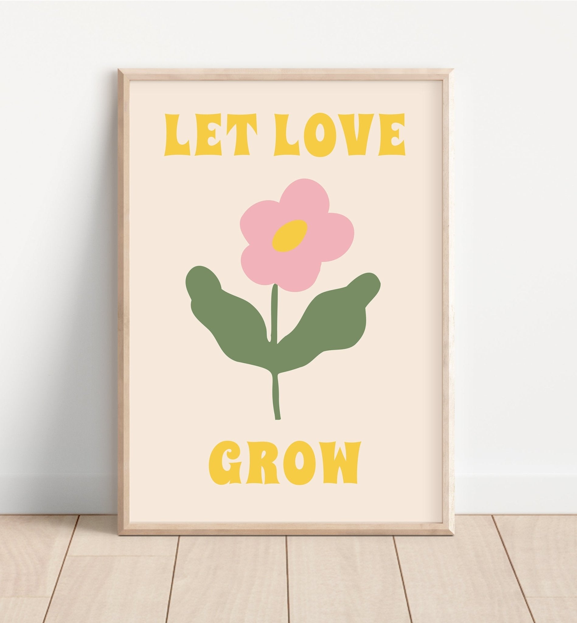 Let Love Grow Retro Print