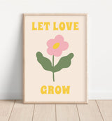 Let Love Grow Retro Print