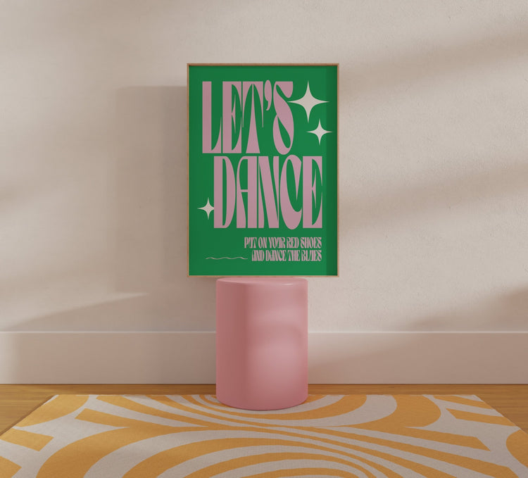 Let's Dance Bowie Lyrics Print