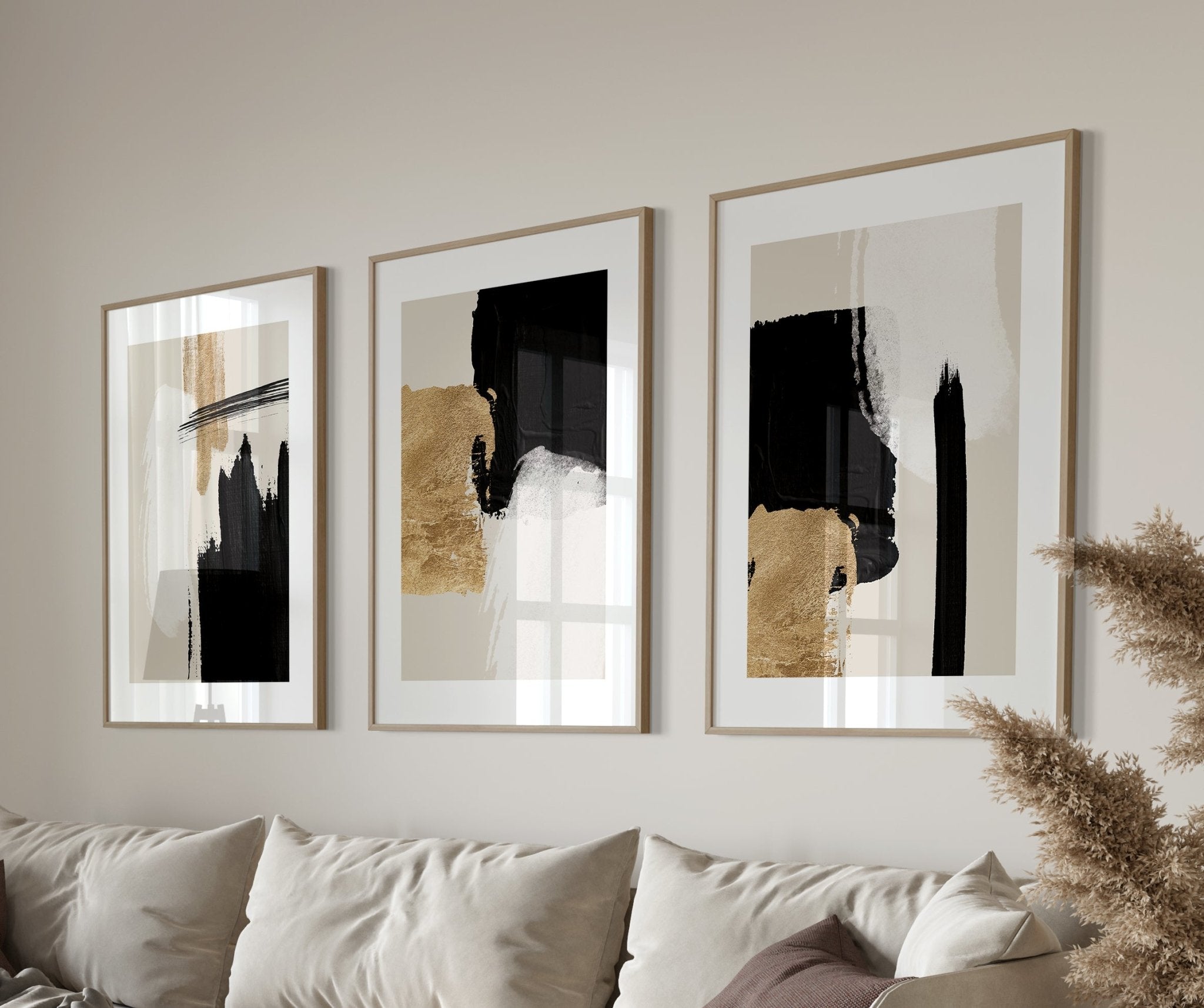 neutral beige kitchen prints, dining room prints, set... Set of 3 Prints | Neutral Living Room Print Set Decor – Moonshine Prints