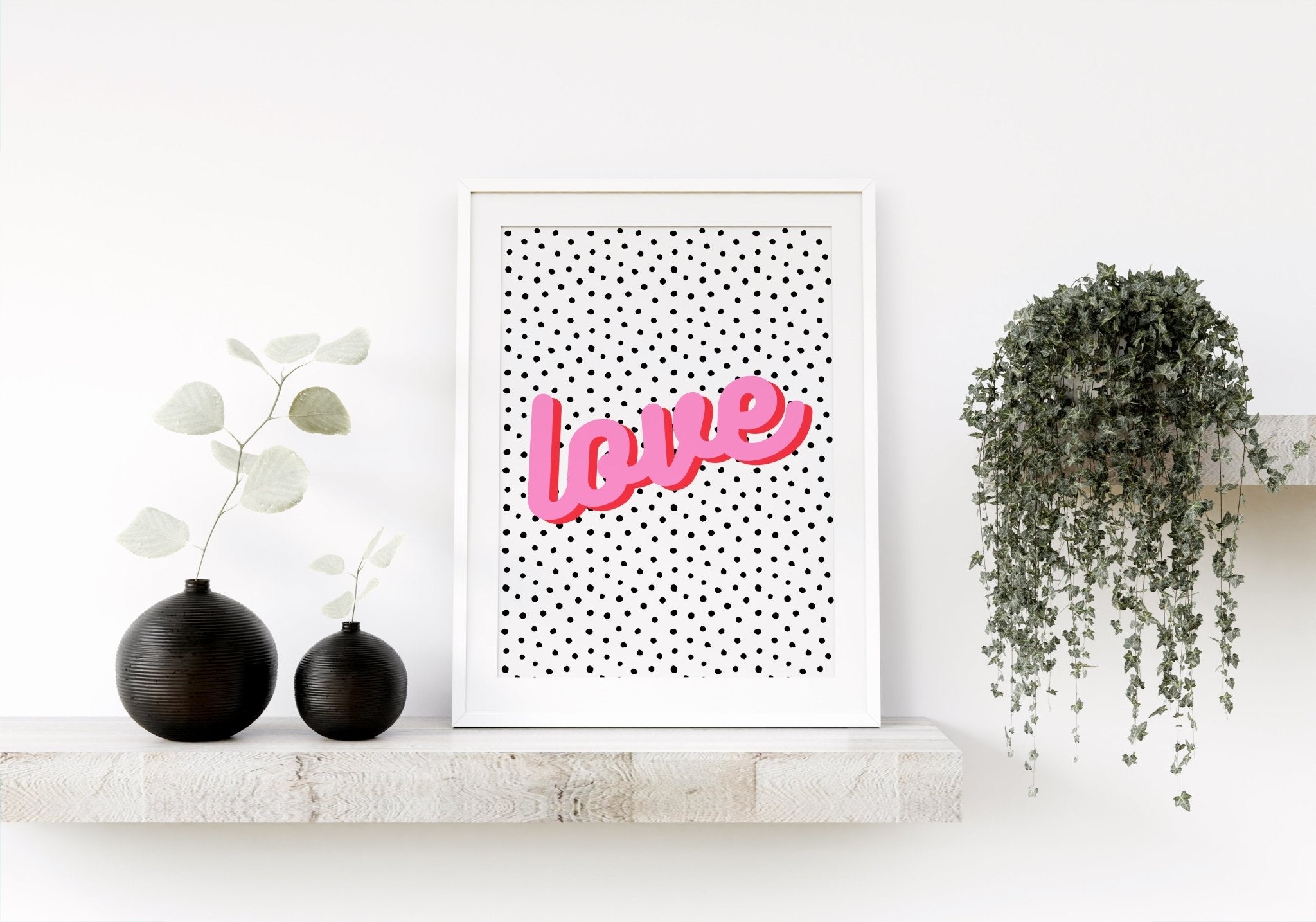 Love Polka Dot Print