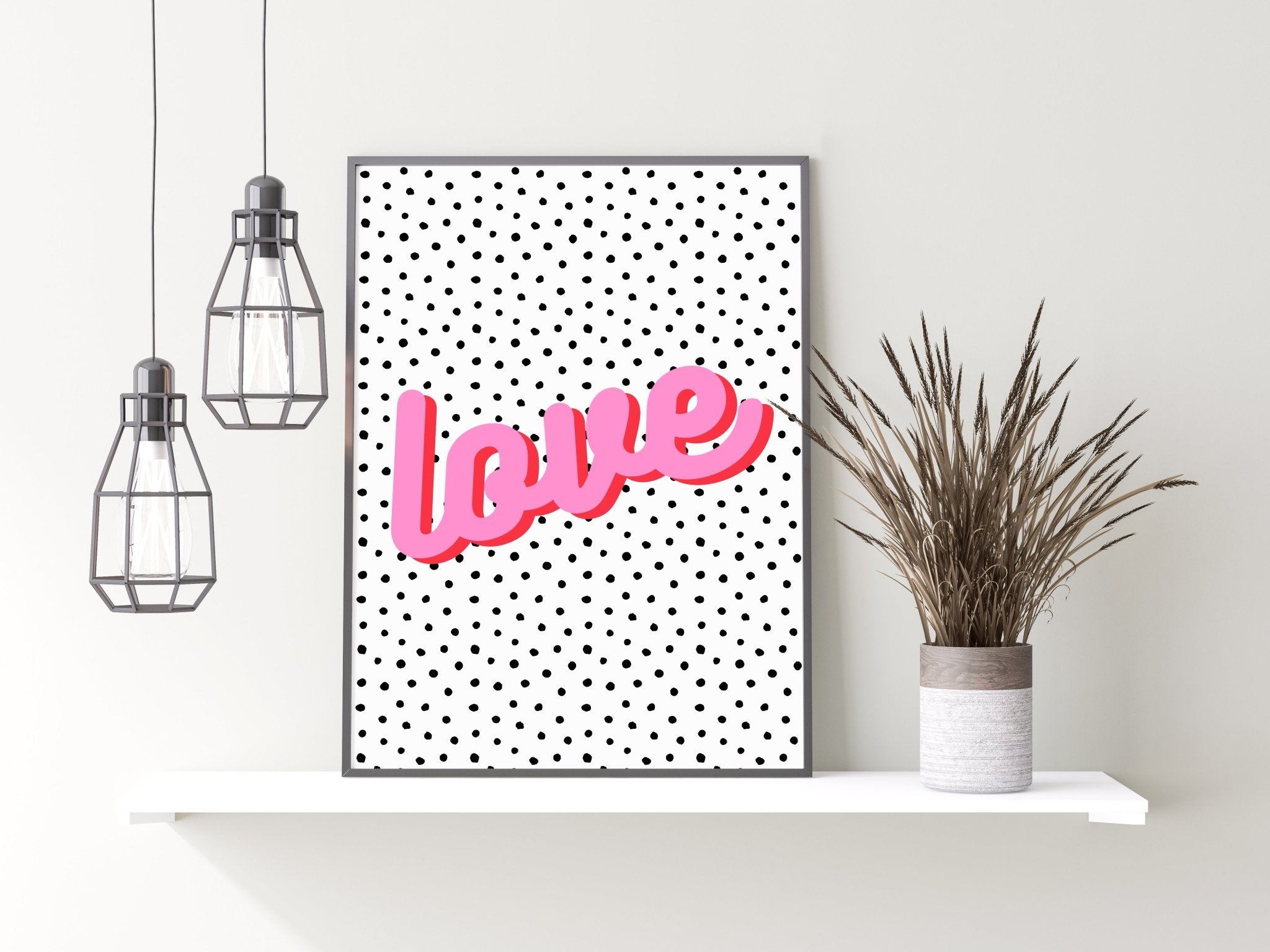 Love Polka Dot Print