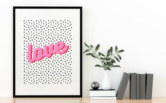 Love Polka Dot Print
