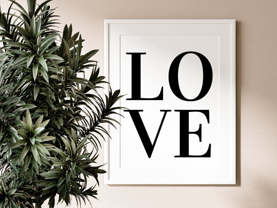 Love Typography Print