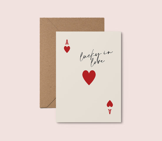 Lucky In Love Newlyweds Card