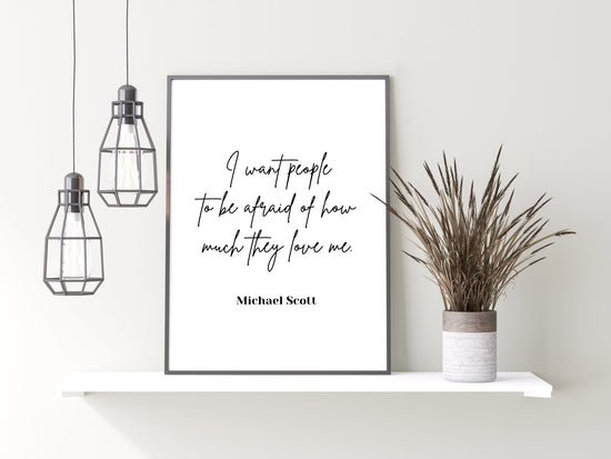 Michael Scott Quote- The US Office Print