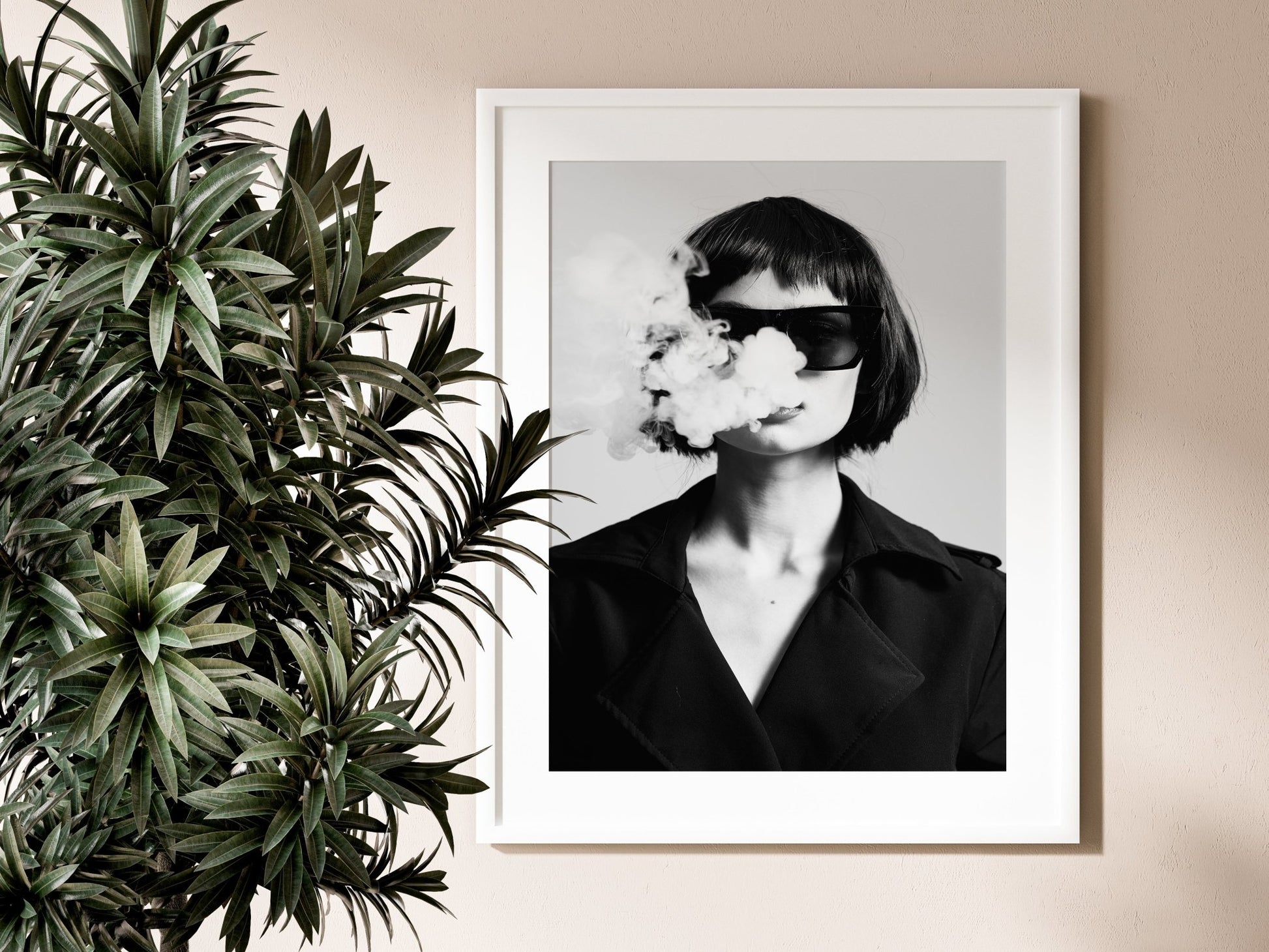 Monochrome Model Black and White Photography Print | Unique Wall Art ...