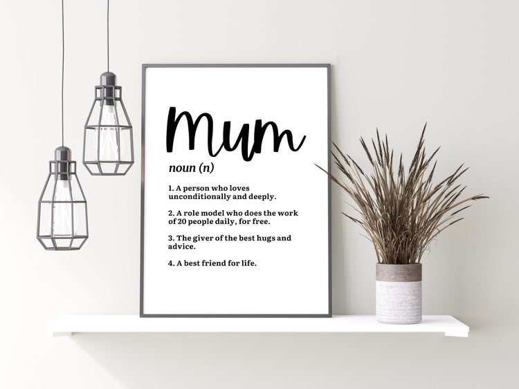 Mum Print- Mum Definition Print