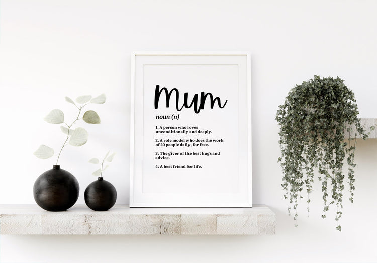 Mum Print- Mum Definition Print