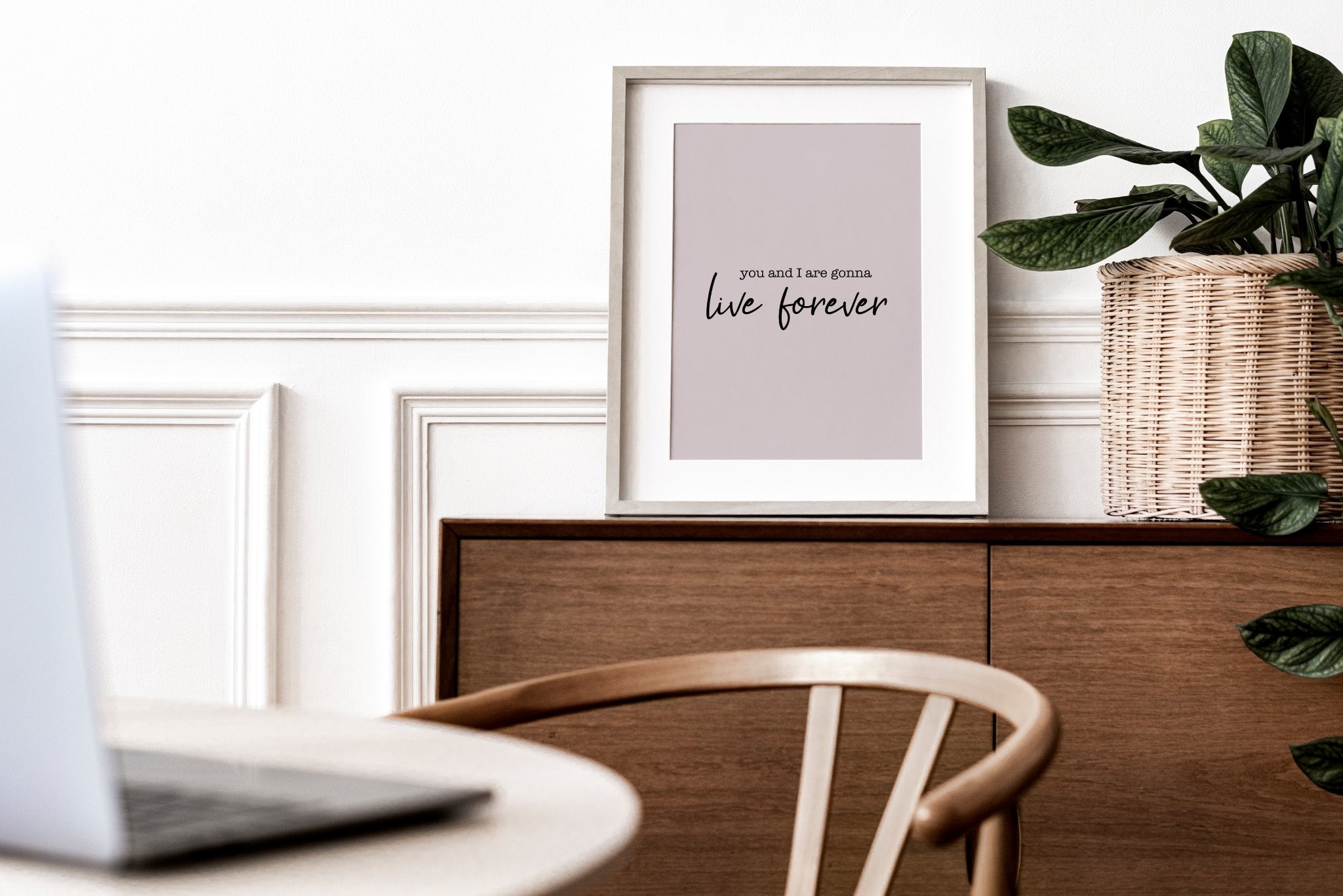Music Print- Live Forever- Oasis