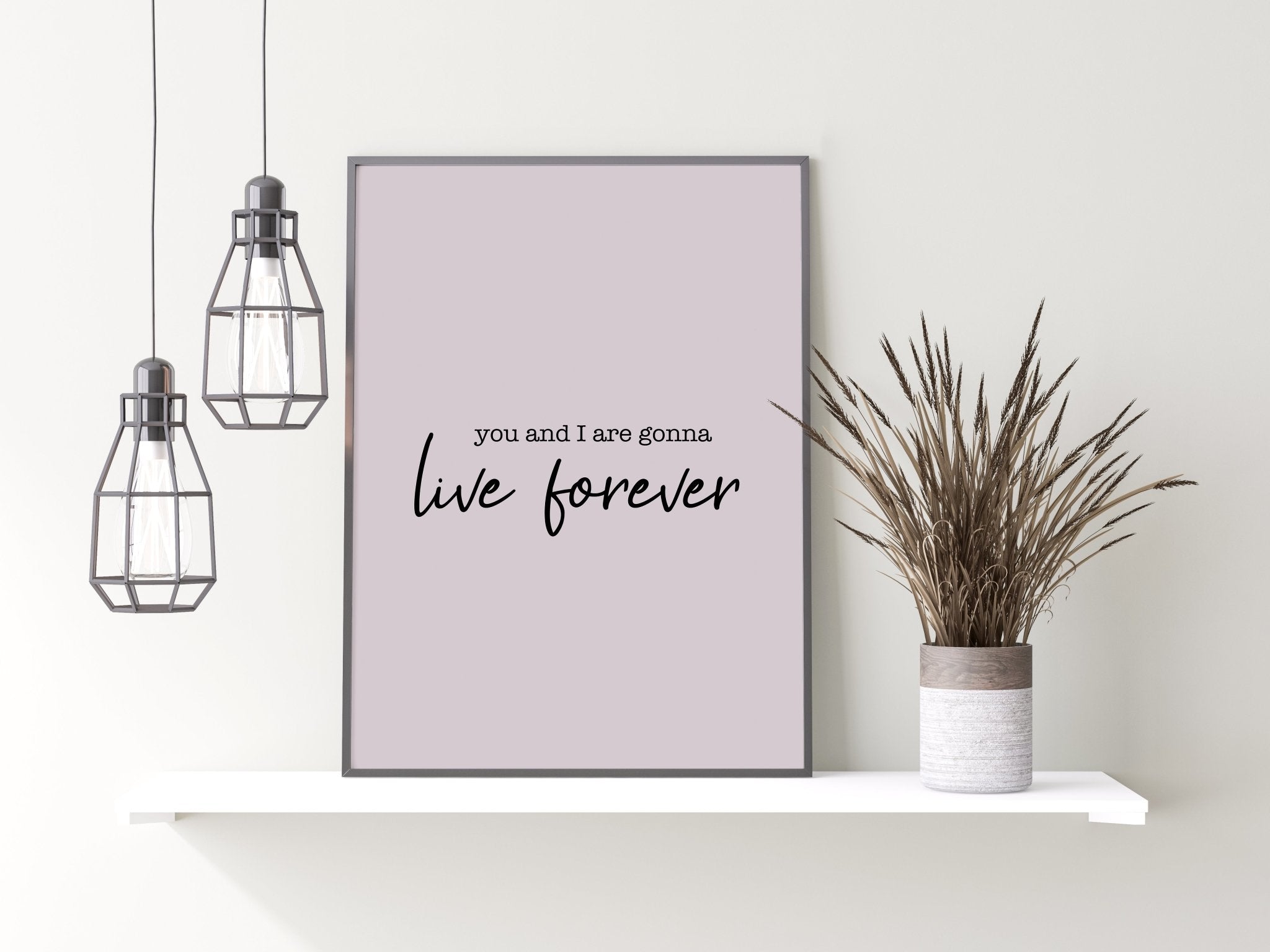 Music Print- Live Forever- Oasis
