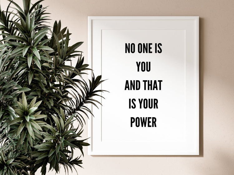 No One Is You Positive Poster Print (Bold)