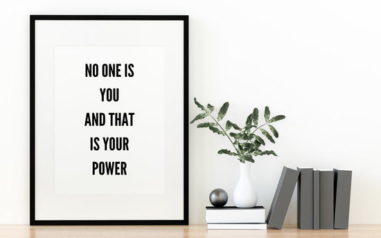 No One Is You Positive Poster Print (Bold)