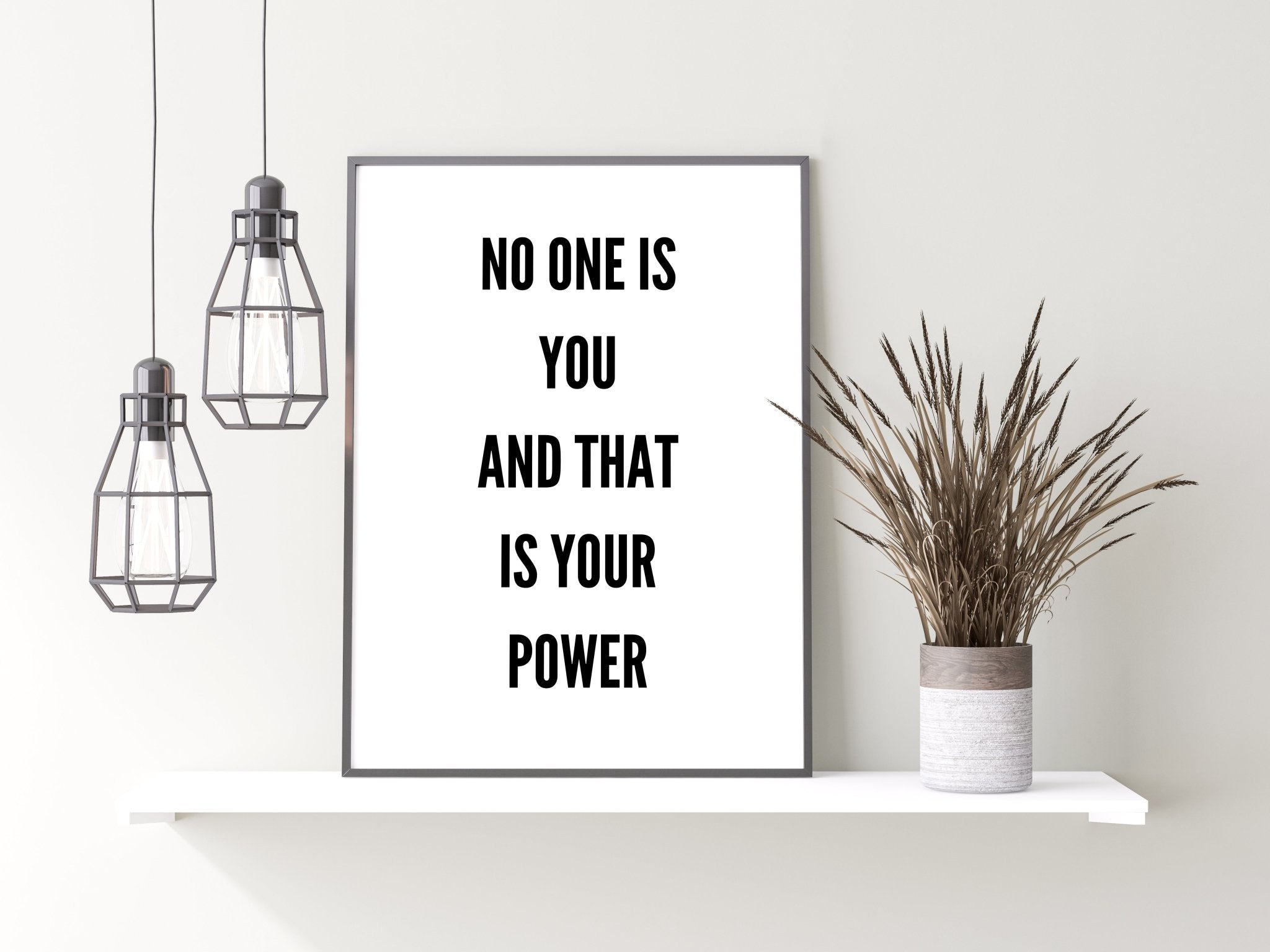 No One Is You Positive Poster Print (Bold)