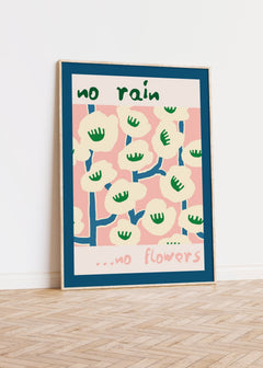No Rain No Flowers Kitchen Picture for Wall