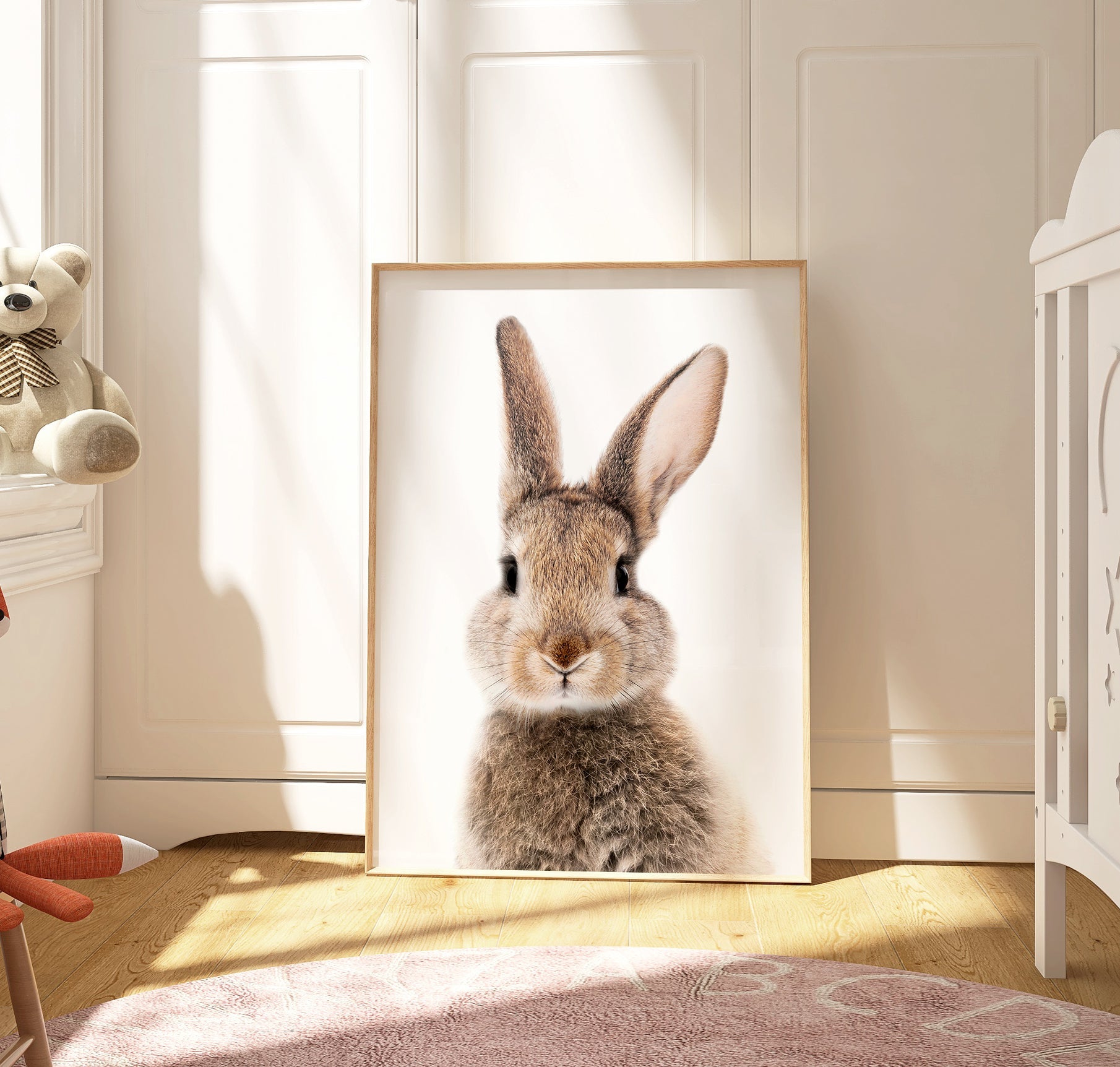 Nursery Bunny Portrait Print