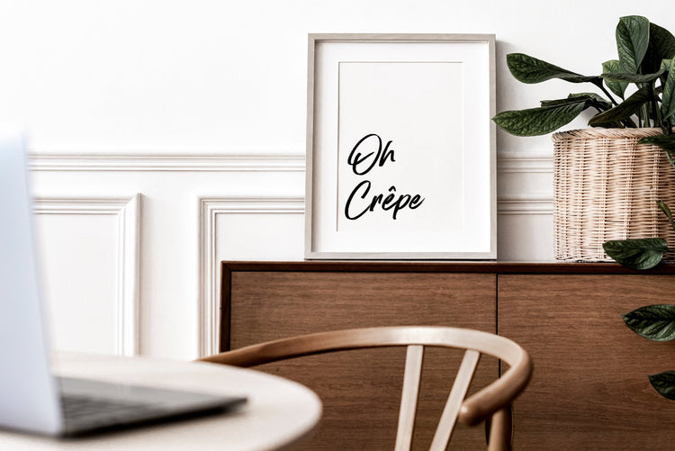 Oh Crêpe Funny Kitchen Phrase Print