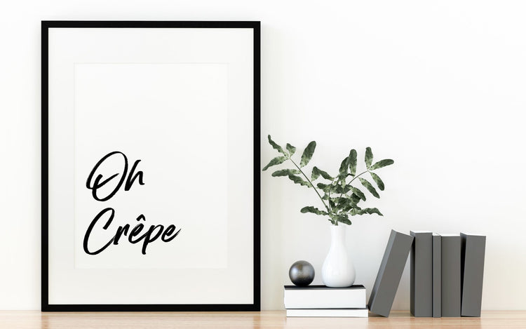 Oh Crêpe Funny Kitchen Phrase Print