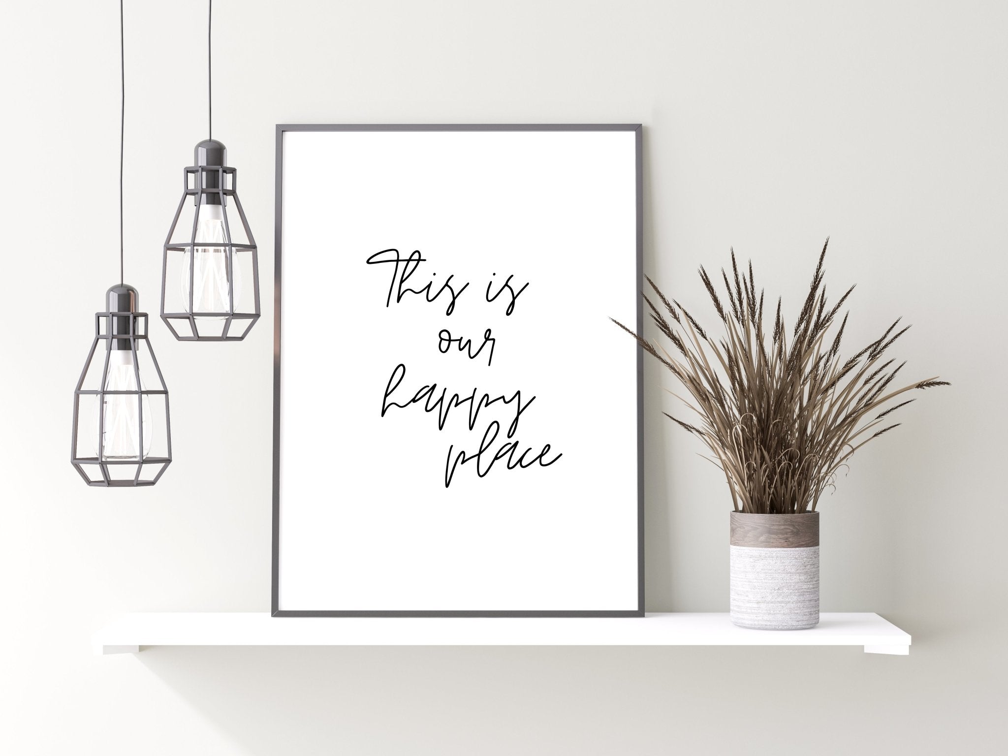 Our Happy Place Room Wall Decor Print