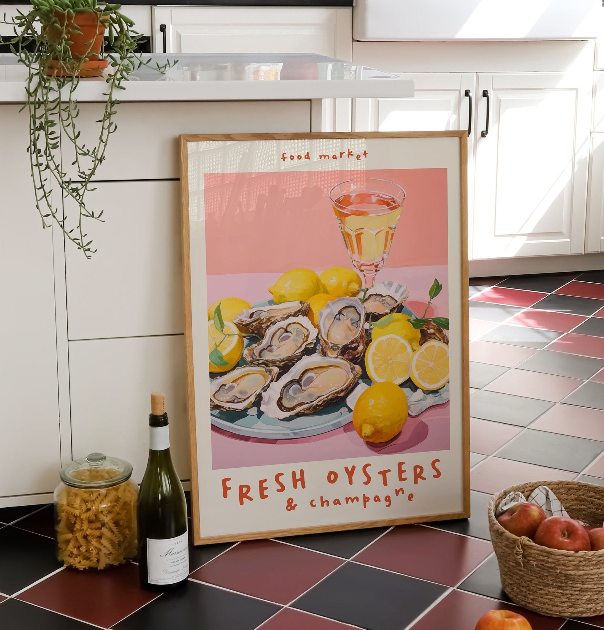 Oysters & Champagne Kitchen Print