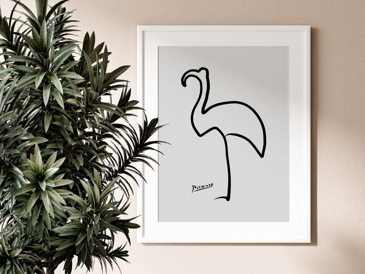 Pablo Picasso Flamingo Line Drawing