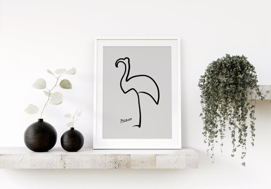 Pablo Picasso Flamingo Line Drawing