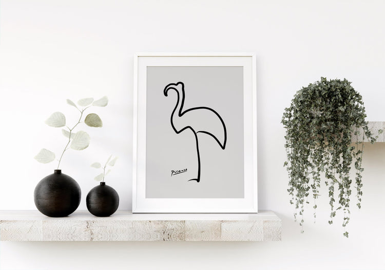 Pablo Picasso Flamingo Line Drawing