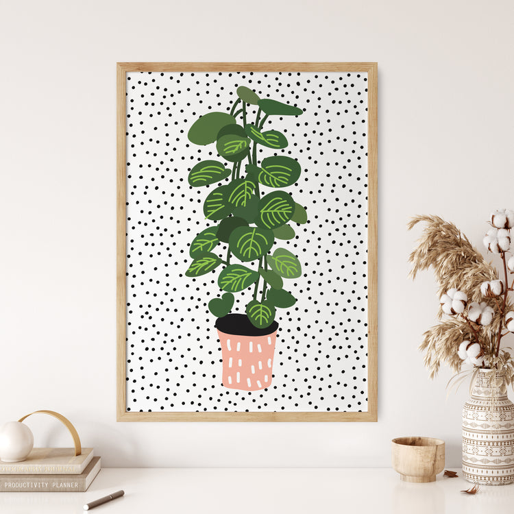 Polka Dot Plant Abstract Kitchen Art