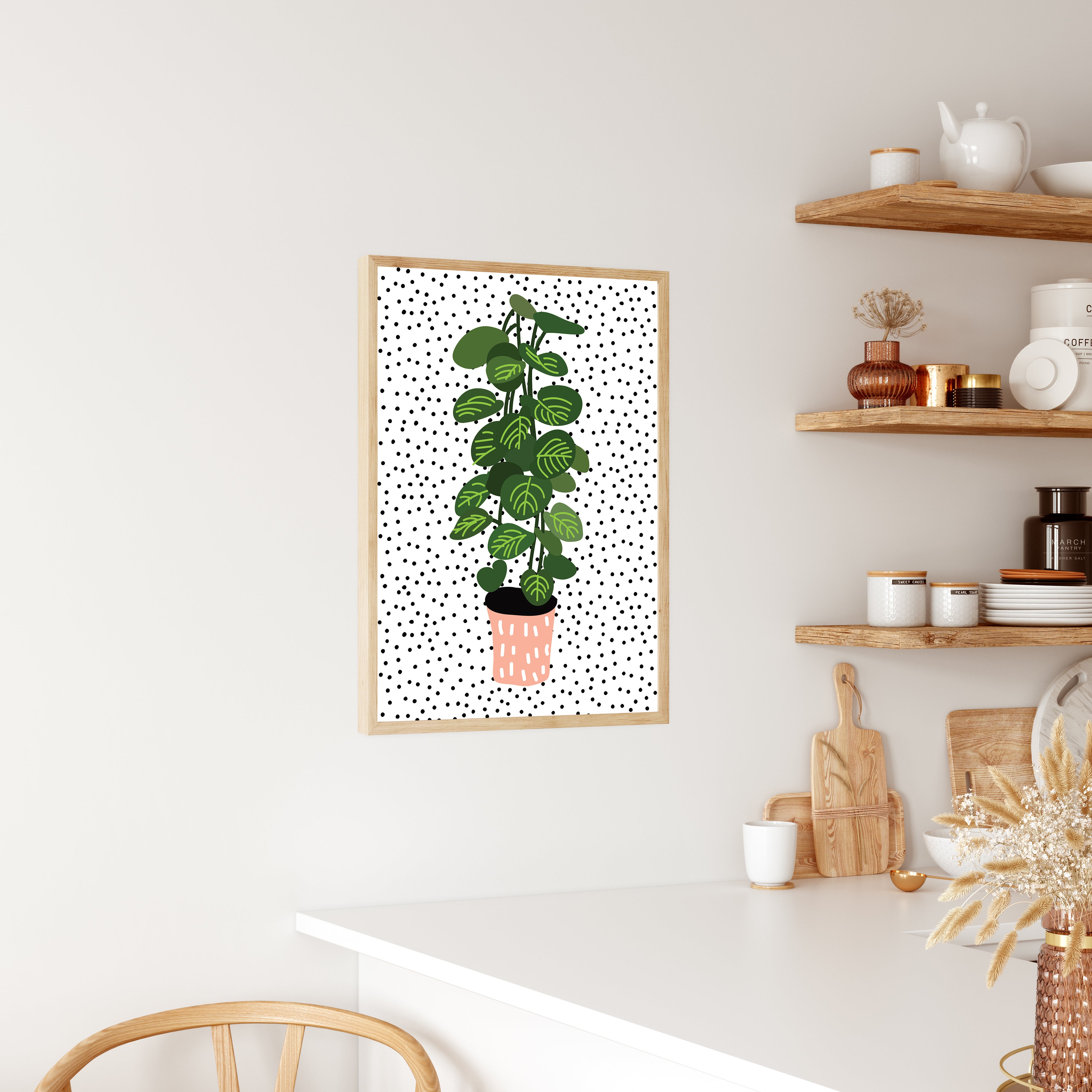 Polka Dot Plant Print.