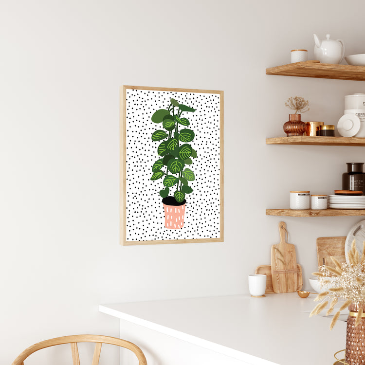 Polka Dot Plant Abstract Kitchen Art