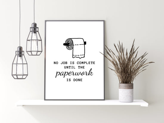 Paperwork Toilet Print