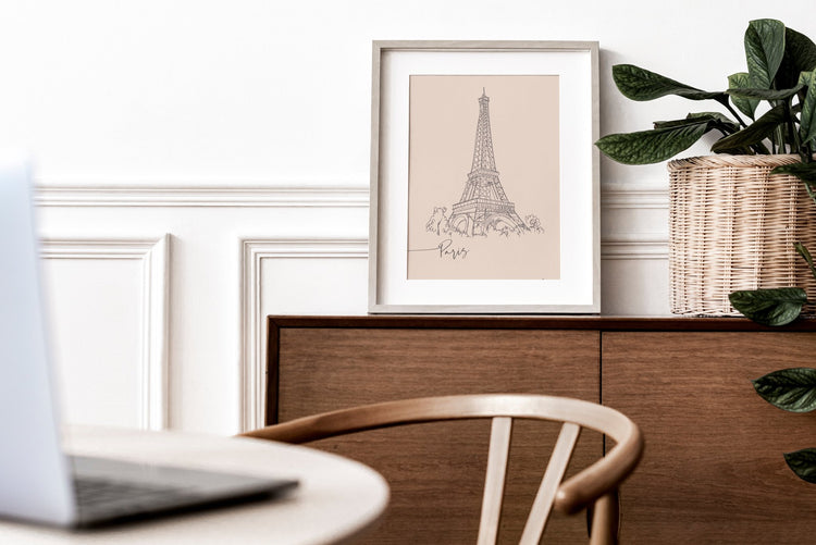 Eiffel Tower Paris Illustration Print