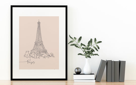 Eiffel Tower Paris Illustration Print